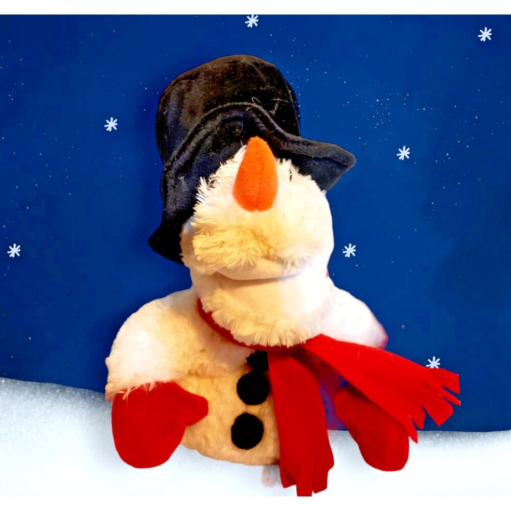 RBI Ron Banafato Puppets With Sound Snowman Hand Puppet 13" Sings Frosty VIDEO